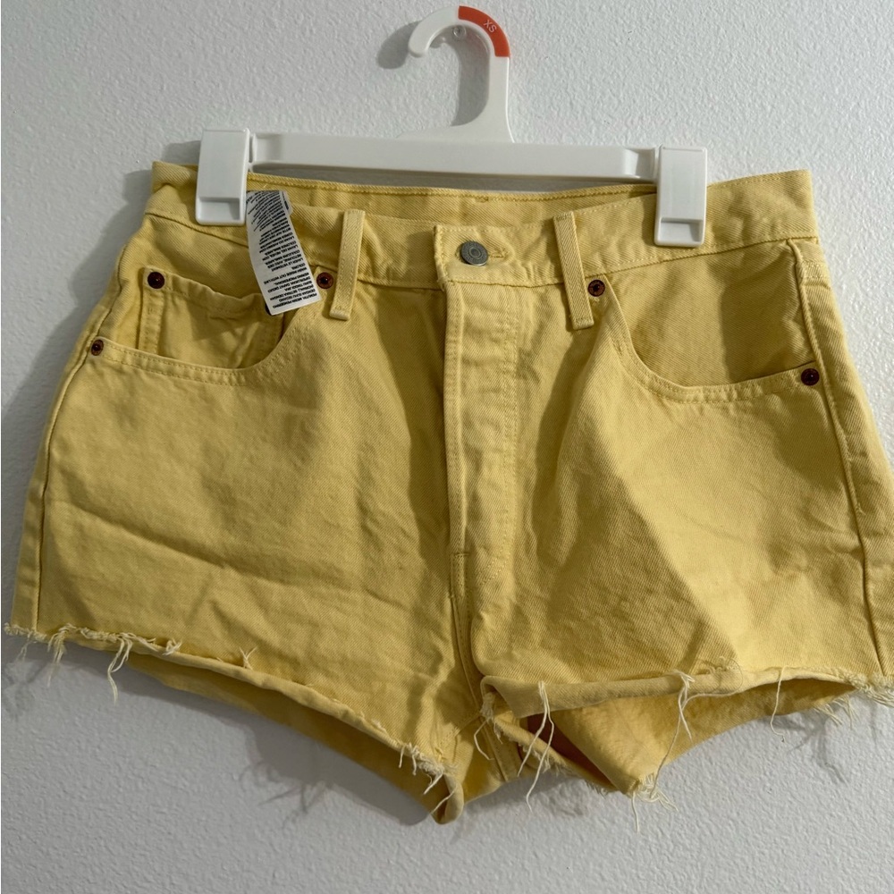 Levi's Yellow Jean Shorts for Women